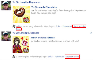 Cara Mendapatkan Item-item Valentine Day Ninja Saga