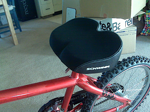 The cruiser seat we replaced the original one for... for my growing booty!