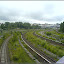 am Mauerpark – Blick von der Behmstraßenbrücke nach Gesundbrunnen am Mauerpark – Blick von der Behmstraßenbrücke nach Gesundbrunnen