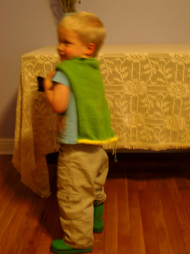 Theo tries it on