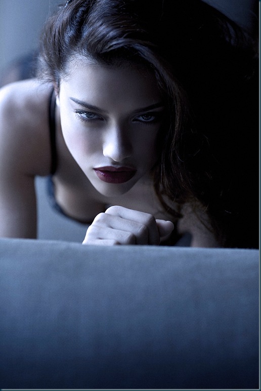 Adriana Lima - Black And White Lingerie Photoshoot 010