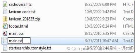 rename a file extension rename a file extension