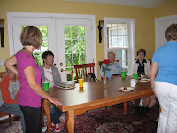 Gathering together in the Fellowship Room