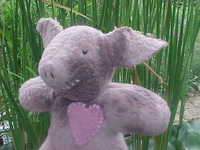 Ima Piggy  - 7" Hand Dyed Cotton Sherpa