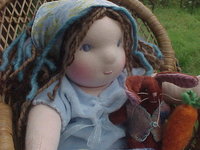 Rachel and Her Bunny, 13 1/2" doll, weighted, shoes