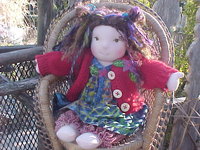 On a Snow Day- Dress in bright colors - Myra 13" Doll On a Snow Day- Dress in bright colors - Myra 13" Doll