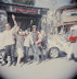 Cruising through the village with friends.
