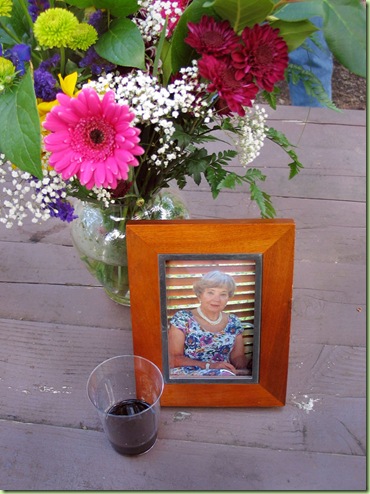 Wine and flowers for Mom
