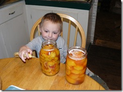 canning peaches Abbi 1st day of HS 003