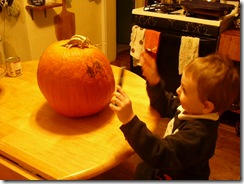 carving a pumpkin 005