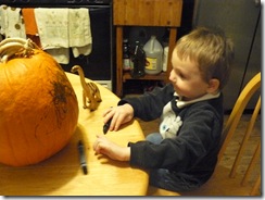 carving a pumpkin 009