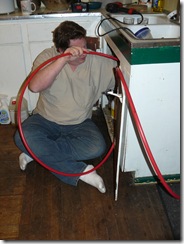 Clint fixing sink,caelun in tub, snake in a  tea pot 002