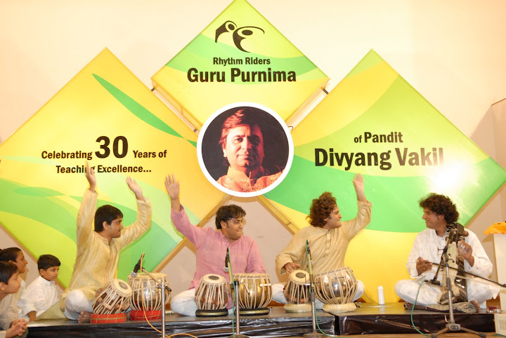 Tabla Players Kaumil Shah, Nishant Mehta and Sahil during land on the sum