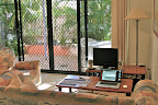 Living room opening on to patio