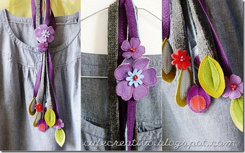 textile necklace