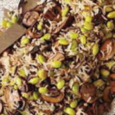 Double Rice Pilaf with Creminis & Edamame