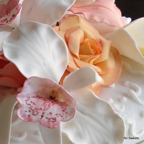 Wedding Cake - edible floral design