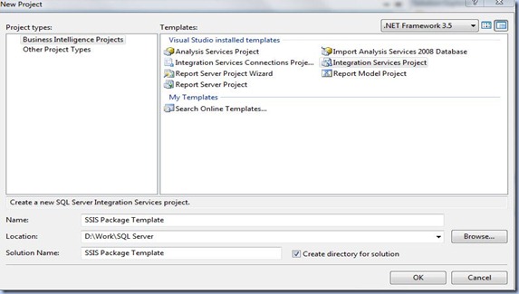 SSIS - New Project SSIS - New Project