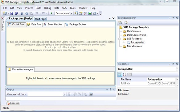 SSIS - Project Shell SSIS - Project Shell