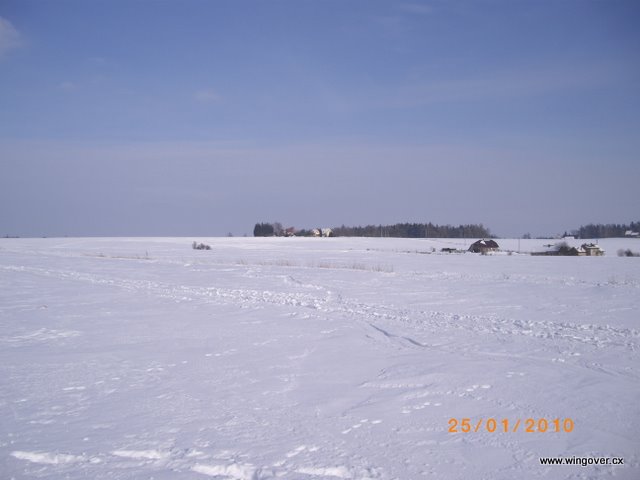 Snowkiten Louky u Hřibojed (zvičinský hřeben)