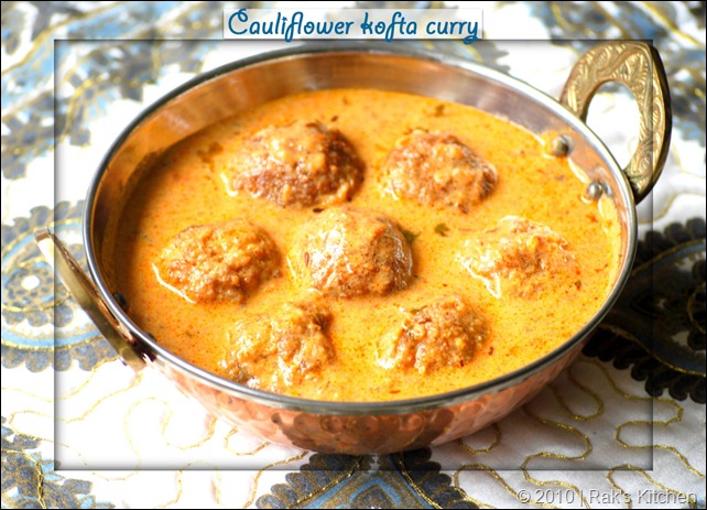 Cauliflower kofta Curry