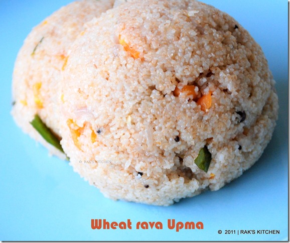 Godhuma rava upma,wheat rava upma