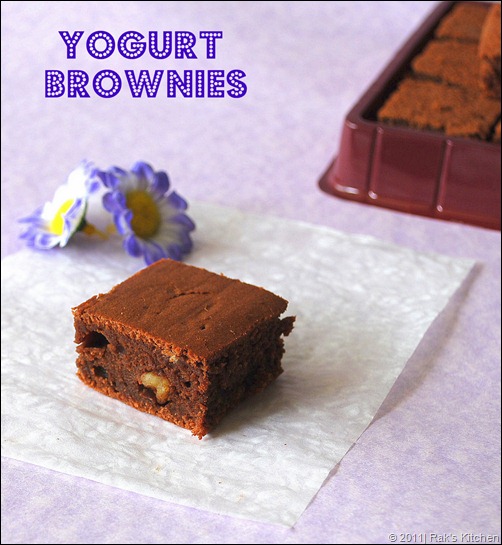 Yogurt brownies,without egg