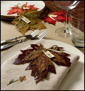 fall leaf place card holders