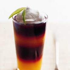 Passion-Fruit and Blackberry Jellies with Lemon Verbena Cream