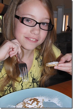 waffle eating
