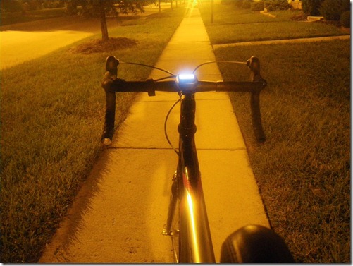 Garmin 310XT Nightlight on bike