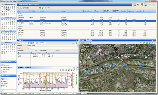 Edge 500 data imported into Sport Tracks