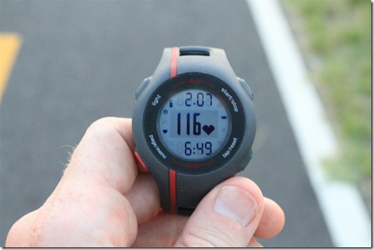 FR110 Heart Rate Display