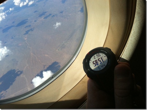 Garmin FR110 on an airplane