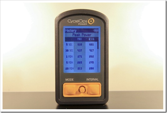 CycleOps Joule - History View CycleOps Joule - History View