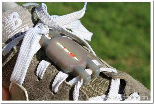 Nike+ GPS Sportwatch Footpod on shoe Nike+ GPS Sportwatch Footpod on shoe