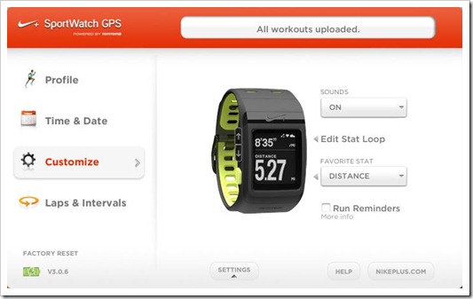 Nike+ GPS Sportwatch Connect Software Customize Nike+ GPS Sportwatch Connect Software Customize