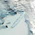 Lengua de hielo en el monte Erebus, La Antártida