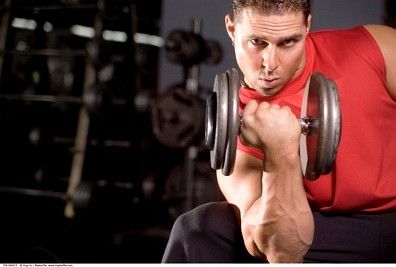 Man Lifting Dumbell