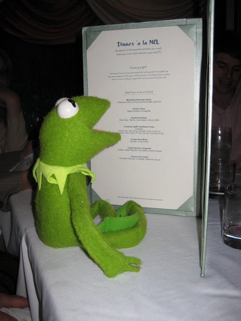 Kermit was unimpressed with the Freestyle Dining Menu