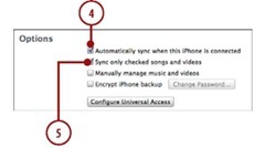 To prevent items you've unchecked in iTunes from being moved onto the iPhone