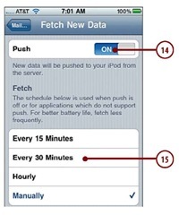  To enable information to be synced with your iPhone