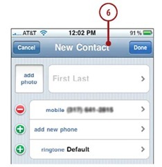 Use the New Contact screen to configure the new contact.