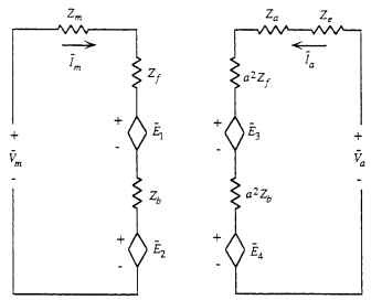 Simplified single-phase motor equivalent circuit. Simplified single-phase motor equivalent circuit.