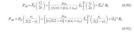 motors electric calculations winding equivalent circuit motor single developed calculated backward torques fields both forward