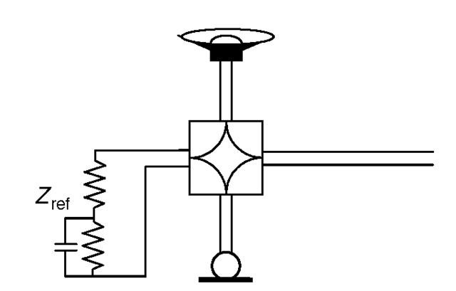 Simplified representation of an analog phone.