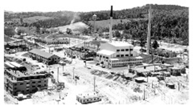 Part of the Oak Ridge National Laboratory, where plutonium was separated to create the first atomic bomb. (Martin Marietta)