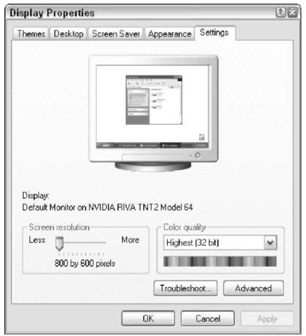 On-Screen in Windows XP