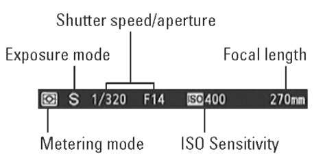Here you can inspect major exposure settings along with the lens focal length.