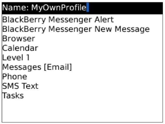 Create your own profile from this menu in OS 4.6.